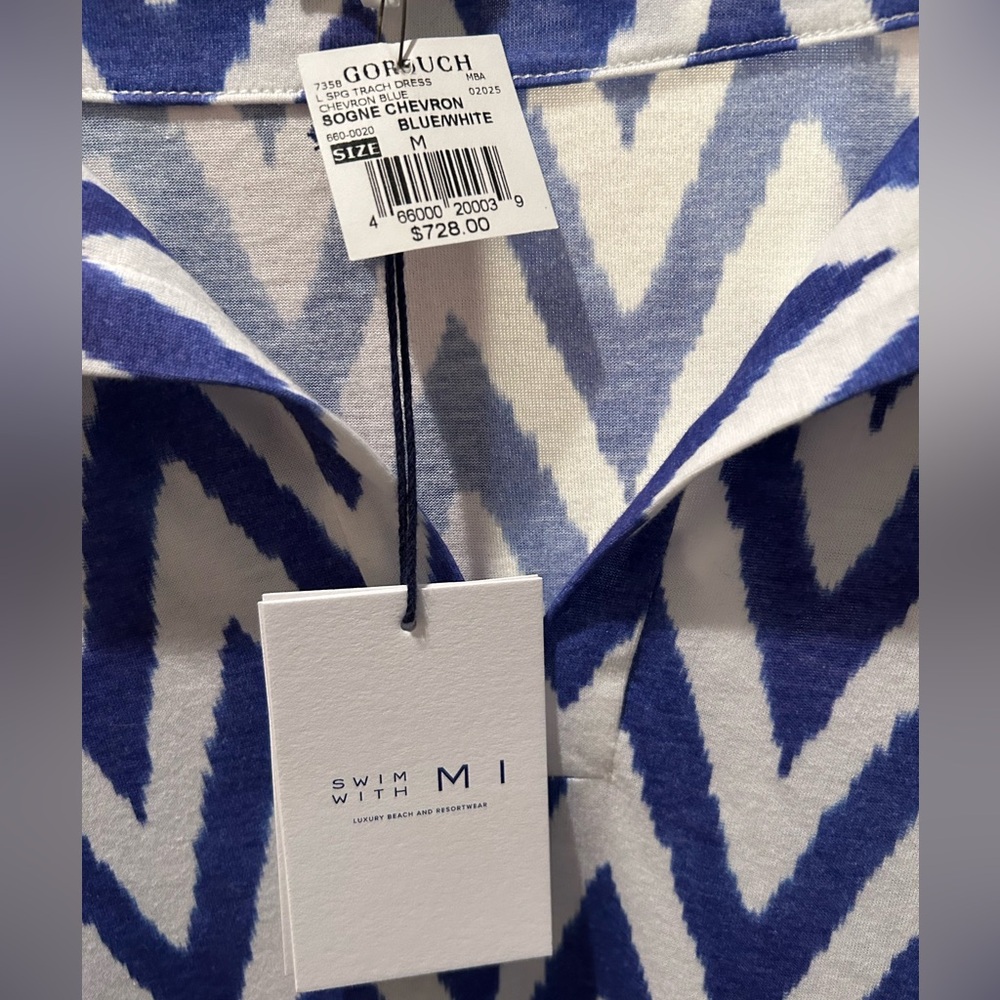 Swim With Mi Capri Combed Cotton Beach Dress L NWT - Picture 3 of 4